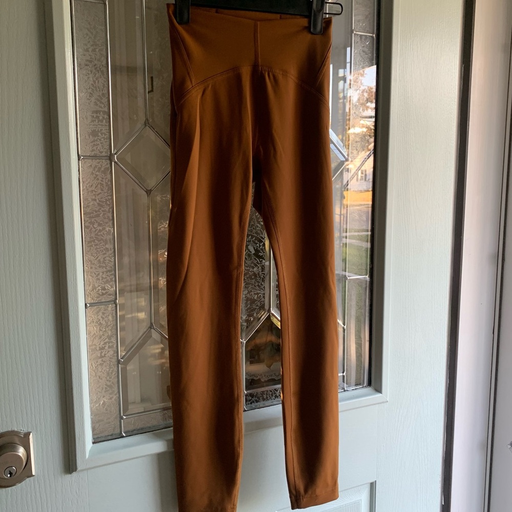 30. Size 0 LULULEMON Golden Brown Super Soft Instill Leggings